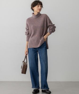 LOHEN SIDE SLIT KNIT ブラウン glitter side slit knit – louren store