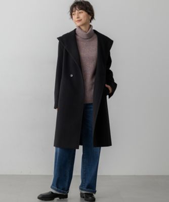 FUDGE掲載／洗える】ミックスブークレ サイドスリットタートル