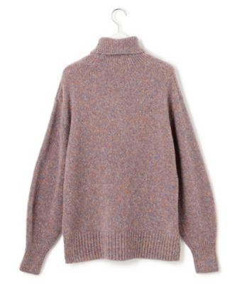 LOHEN SIDE SLIT KNIT ブラウン glitter side slit knit – louren store