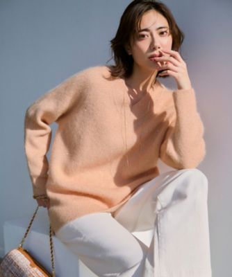 モヘヤミックススパングル Vネック ニット（KRWOGW0654