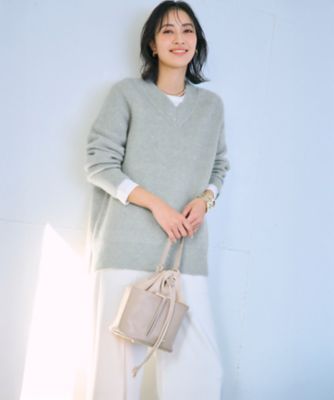 モヘヤミックススパングル Vネック ニット（KRWOGW0654