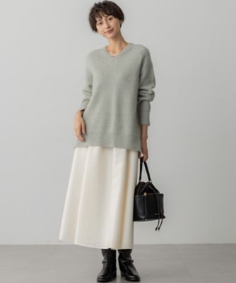 モヘヤミックススパングル Vネック ニット（KRWOGW0654