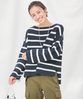＜23区 (Women)＞【洗える】コットンバルキー　ボートネック　プルオーバー（ＫＲＷＯＩＺ０７２５）