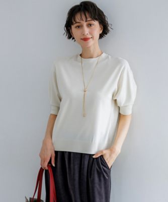 セミマットフリゼ リラクシー ニット Tシャツ（KRWOLA0253