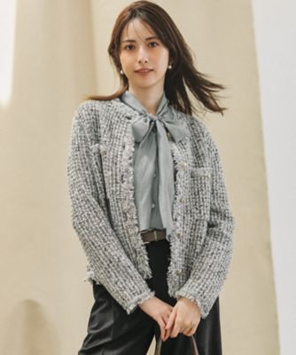 美品⭐︎23区 ノーカラージャケット オフホワイト38号Mサイズ 23区 (Women)のノーカラージャケット | レディース | 三越伊勢丹