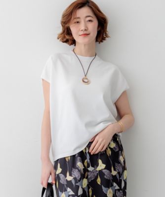 ＜23区 (Women)＞レーヨンポリエステルストレッチ　フレンチスリーブ　ニット（ＫＲＷＯＬＭ０４５０）