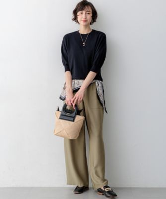 見上愛さん着用】キュプラコットン プルオーバー ニット