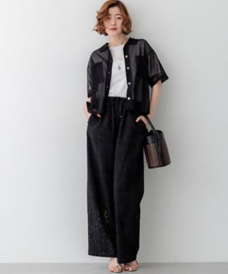 見上愛さん着用／WEB＆一部店舗限定カラーあり】シアー ポロニット