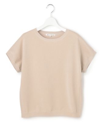 レーヨンポリエステルストレッチ プルオーバー ラメ ニット