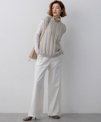 ケーブル ニットベスト（KRWOLS0254） | 23区 (Women