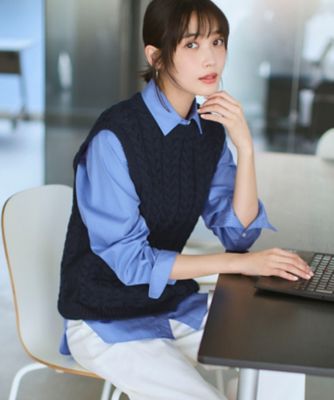 ケーブル ニットベスト（KRWOLS0254） | 23区 (Women