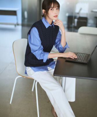 ケーブル ニットベスト（KRWOLS0254） | 23区 (Women