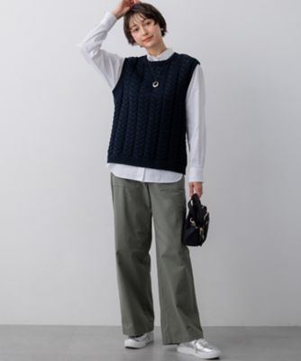 ケーブル ニットベスト（KRWOLS0254） | 23区 (Women