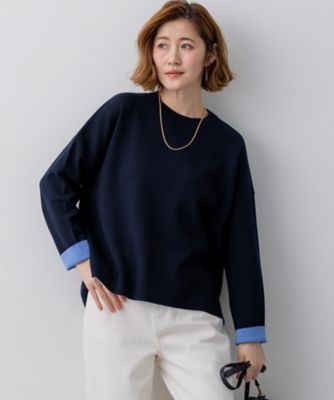 バイカラーダブルフェイス ニット（KRWOLS0255） | 23区