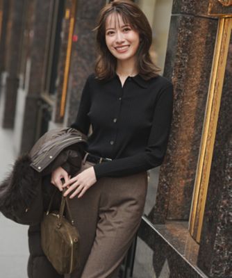 ワイドリブ ポロニット（KRWOLS0260） | 23区 (Women