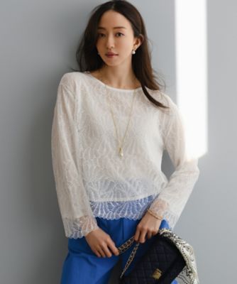 ＜23区 (Women)＞ラッセルレース　２ＷＡＹ　ニット（ＫＲＷＯＬＳ０３５８）