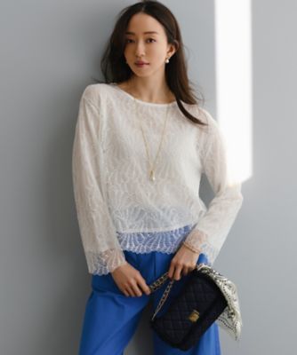 ラッセルレース2WAYプルオーバー完売品 追加》ラッセルレース2WAYプルオーバー（Tシャツ/カットソー