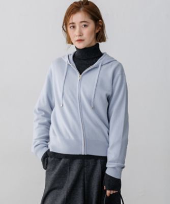 iso 位相 ニットパーカー サンプル品 カシミヤ混 ピュアカシミヤ ニット パーカー（KRWOLW0459） | 23区