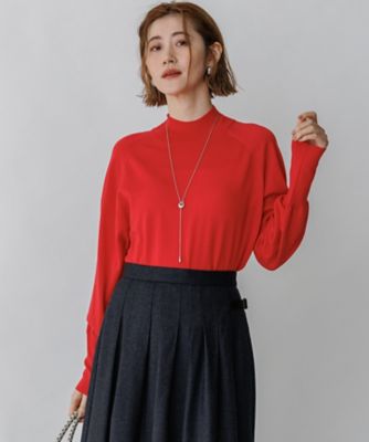 ZEGNA 23区 (Women)/ニジュウサンク【CanCam掲載】ウーステッドウール パフスリーブ ハイネック ニット 010_アカ トップス【三越伊勢丹/公式】