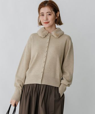 ファーカラー 2WAY カーディガン（KRWOLW0468） | 23区