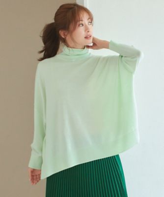 ＜三越伊勢丹/公式＞【SALE】23区 (Women)/ニジュウサンク ウールブレンド タートルネック ニット スモーキーグリーン トップス【三越伊勢丹/公式】