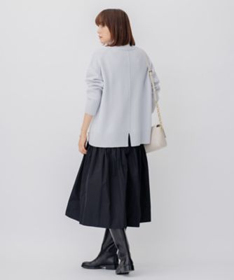 【好評につき新色追加／ＣＬＡＳＳＹ．１月号掲載】ウールカシミヤブレンド　スタンドネック　ニット（ＫＲＷＯＮＷ０５５３）