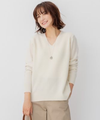 ＜23区 (Women)＞【ＷＥＢ限定】カシミヤブレンドバルキー　Ｖネック　ニット（ＫＲＷＯＮＷ０５６４）