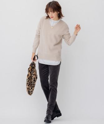【ＷＥＢ限定】カシミヤブレンドバルキー　Ｖネック　ニット（ＫＲＷＯＮＷ０５６４）