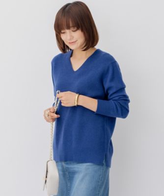 【ＷＥＢ限定】カシミヤブレンドバルキー　Ｖネック　ニット（ＫＲＷＯＮＷ０５６４）