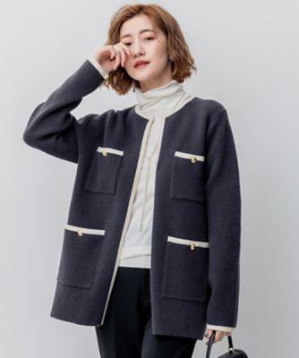 ミニブークレ ニットジャケット（KRWOSA0362） | 23区