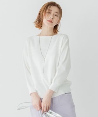 ＜23区 (Women)＞【洗える】ラスターコットンポリエステル　ニット（ＫＲＷＯＳＭ０３５５）