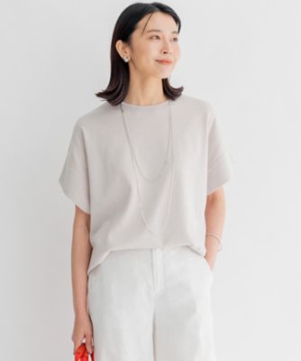 洗える】コットンアセテート プルオーバー ニット