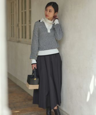 新品23区★【洗える】バイカラー リターンスリーブ ニット 洗える】バイカラー リターンスリーブ ニット / 23区 | ファッション
