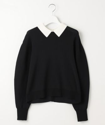【ＷＥＢ限定】コットンポリエステル　襟デザイン　ニット（ＫＲＷＯＳＳ０８２２）