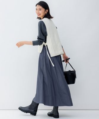 コットンリリー コットン ニット ベスト 洗える コットンリリー ニット