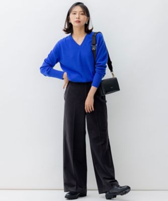 洗える】ピュアカシミヤ Vネック ニット（KRWOSW0451