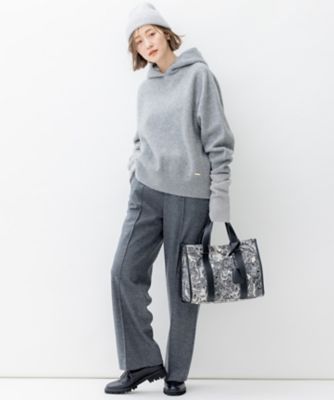 【大きいサイズ】23区　23AW 人気完売品 フェルトニットパーカー アイボリー フェルト ニットパーカー / 23区 | ファッション通販 【公式通販】オン