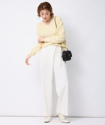 洗える】ウールカシミヤ Vネック ニット（KRWOSW0653