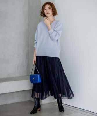 洗える】ウールカシミヤ Vネック ニット（KRWOSW0653