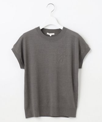 ＜自由区 L (Women/大きいサイズ)＞【洗える】リネンファインゲージ　ニット（ＫＲＷＲＣＭ０４５５）