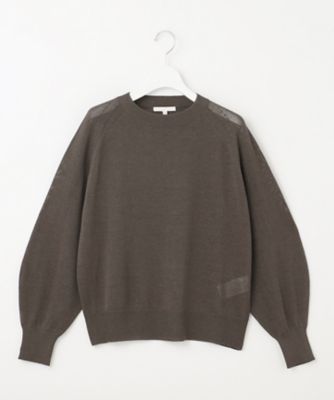 ＜自由区 L (Women/大きいサイズ)＞【洗える】ペーパーブレンドプルオーバー　ニット（ＫＲＷＲＣＭ０５５２）