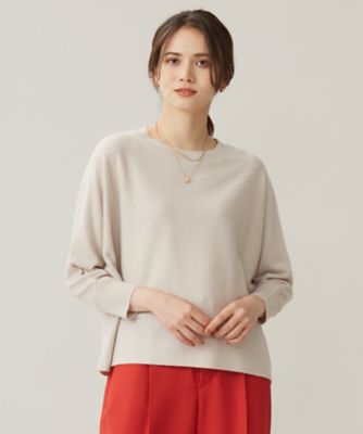 洗える】ソフトウールハイゲージボートネック ニット