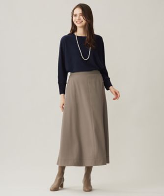 洗える】ソフトウールハイゲージボートネック ニット