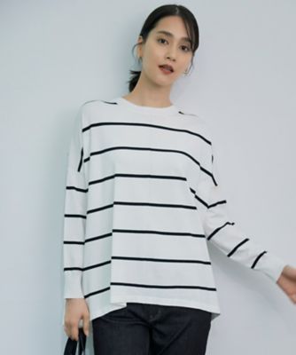 ＜自由区 L (Women/大きいサイズ)＞【ＷＥＢ限定カラーあり】レーヨンストレッチ　ニットＴ（ＫＲＷＲＣＷ０４５５）