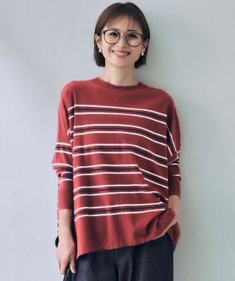 ＜自由区 L (Women/大きいサイズ)＞【ＷＥＢ限定カラーあり】レーヨンストレッチ　ニットＴ（ＫＲＷＲＣＷ０４５５）