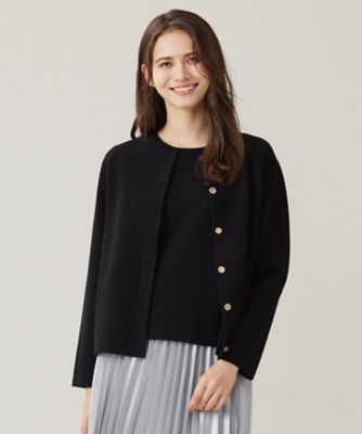 ＜自由区 L (Women/大きいサイズ)＞【アンサンブル対応・洗える】レーヨンストレッチ　カーディガン（ＫＲＷＲＣＷ０４５７）