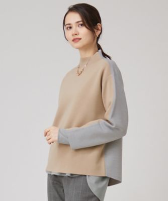 ＜自由区 L (Women/大きいサイズ)＞【セットアップ対応・洗える】ウールミラノボトルネック　ニット（ＫＲＷＲＣＷ０５５６）