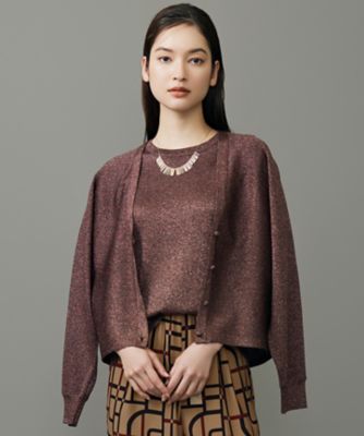 ＜自由区 L (Women/大きいサイズ)＞【カタログ掲載】カラーミックスラメ　カーディガン（ＫＲＷＲＧＷ０３５３）