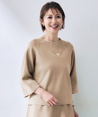 ＜自由区 L (Women/大きいサイズ)＞モールブロッキング　ニット（ＫＲＷＲＧＷ０３５８）