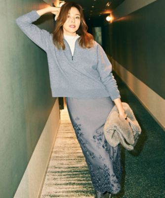 SHIHOさん着用】ボイルドウールハーフジップ ニット